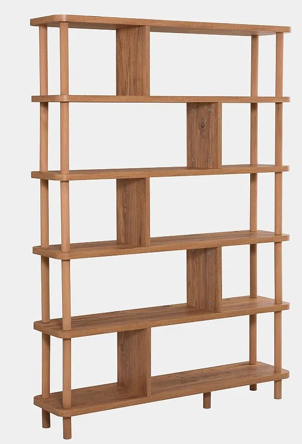 Rustykalna półka z płyty MDF pokrytej melaminą – 120 x 168,5 x 28 cm – Pinheiro Atlântico