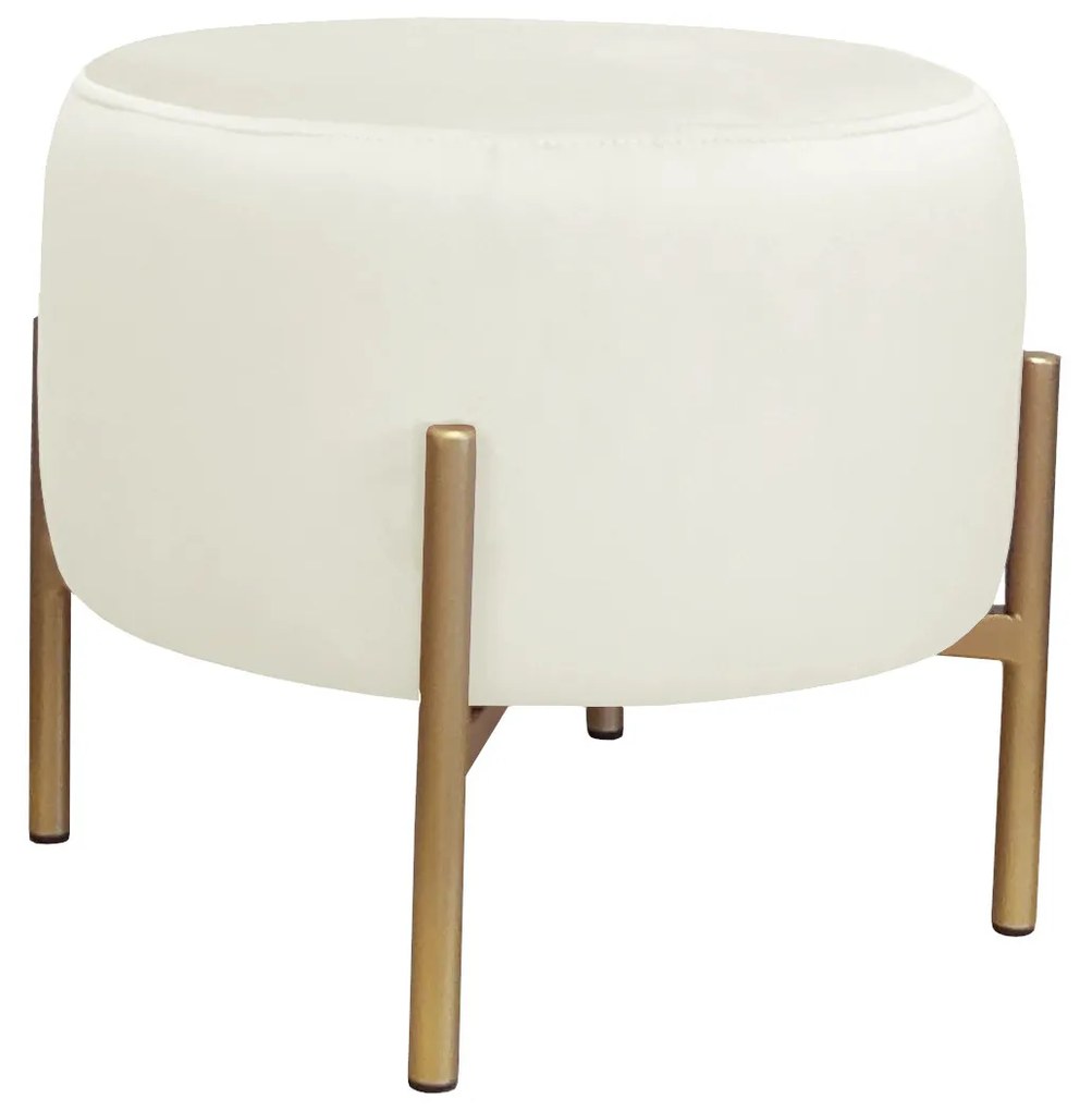 Pufa OLA LOFT ławka podnóżek metal złota MG50