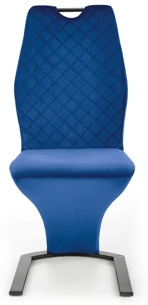 Krzesło tapicerowane K442 VELVET granatowe HALMAR