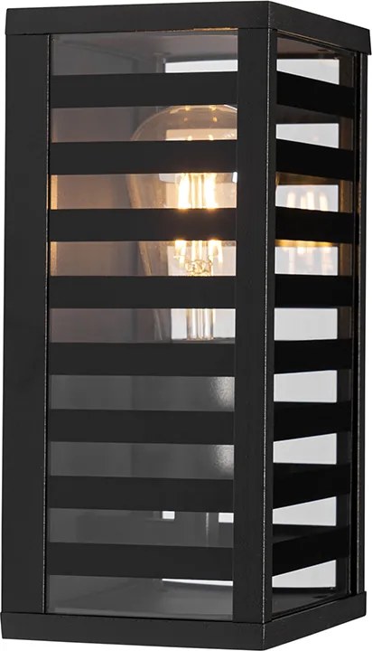 Nowoczesna lampa ścienna zewnętrzna czarna 26 cm IP44 - Reims