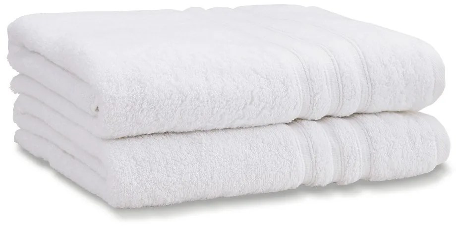 Białe bawełniane ręczniki kąpielowe zestaw 2 szt. frotte 90x140 cm Zero Twist – Catherine Lansfield