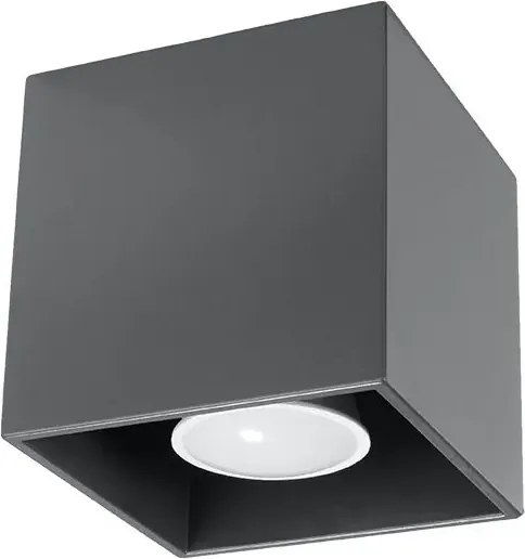 Kwadratowy plafon kostka antracyt - 3X EX537 Z6-R18