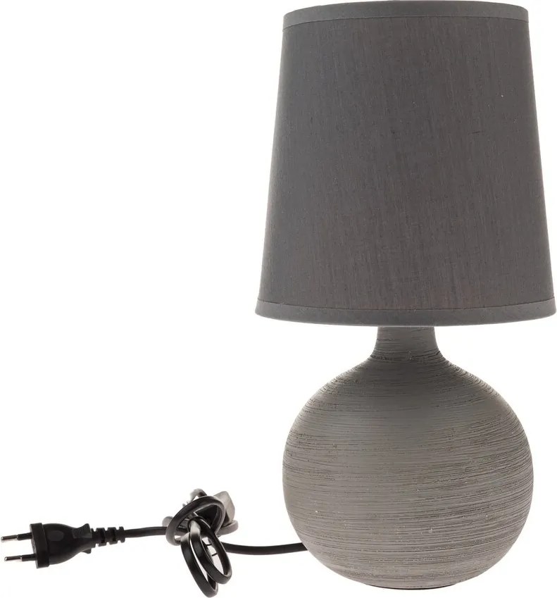 Lampa stołowa ceramiczna Grafit, 29 cm, szary
