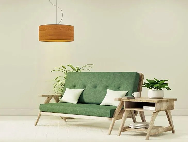 Żyrandol w stylu eko z abażurem 50 cm - EX851-Dehia - wybór kolorów