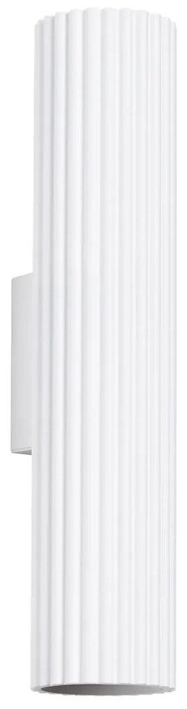Kinkiet KARBON 30 biały ryflowany SOLLUX  LIGHTING