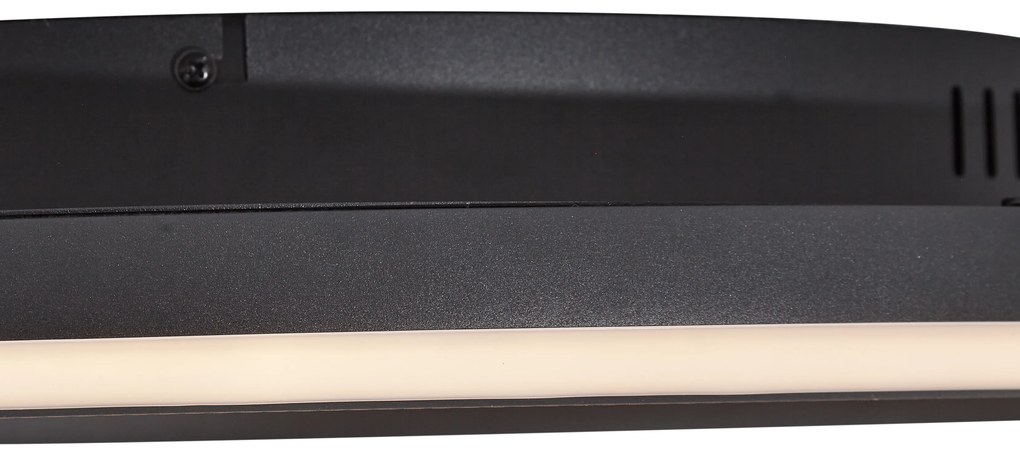 Designerska lampa sufitowa czarna z białym, w zestawie LED z 3-stopniowym ściemnianiem - Xavi