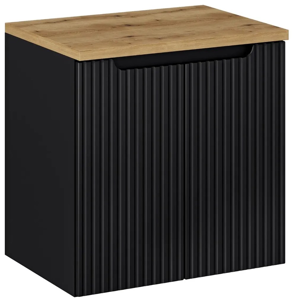 Szafka pod umywalkę NOVA BLACK 82-60-2D 60cm czarna COMAD