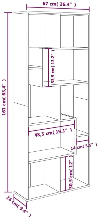 Regał z półkami w stylu skandynawskim dąb sonoma K4-B79