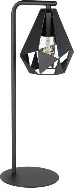Eglo 43703 - Lampa stołowa CARLTON 1xE27/60W/230V czarna