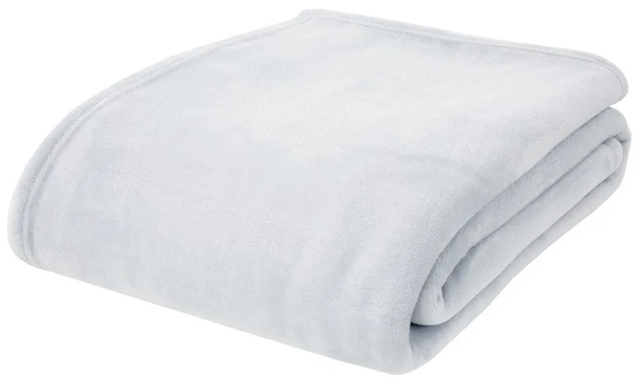 Jasnoszary koc z mikropluszu 130x170 cm Raschel Velvet – Catherine Lansfield