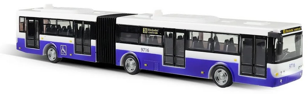 Autobus przegubowy Rappa niebieski, 36 cm