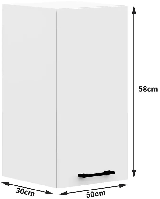 Biała górna szafka kuchenna 50 cm Omanos