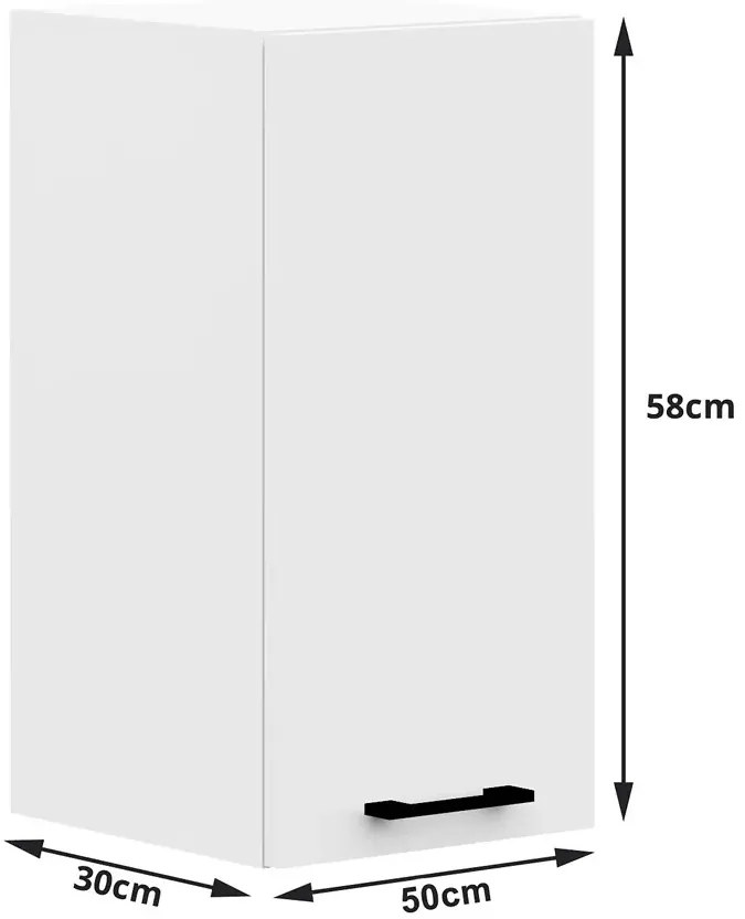 Biała górna szafka kuchenna 50 cm - Vivienne 4X