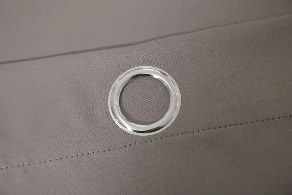 Zasłona OXFORD 140x270 cm, szarobrązowa Zawieszanie: Taśma z wiązaniami