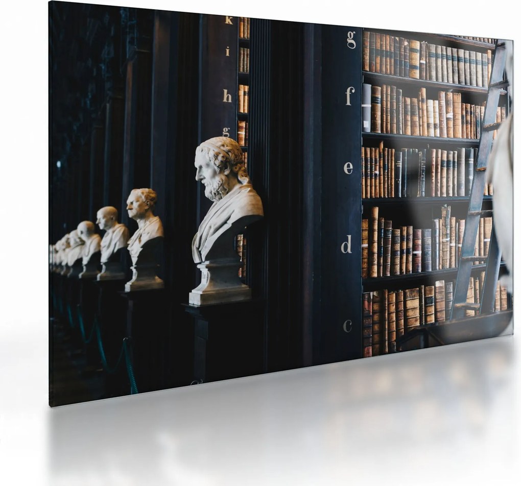 Obraz na szkle - W bibliotece (70x50 cm)