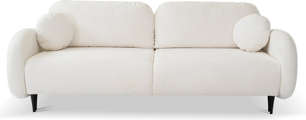 Masseno Sofa AGIO z funkcją spania i pojemnikiem na pościel - Kremowy - RUN AGAIN 01