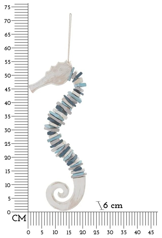 Drewniana dekoracja ścienna 22x55 cm Sea Horse – Mauro Ferretti