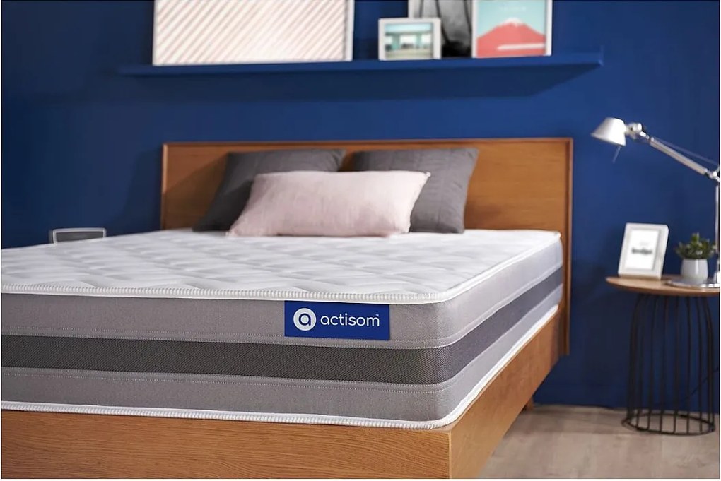 Materac Actiflex relax 80x200cm, Grubosc : 24 cm, sprezyny kieszeniowe i pianka z pamiecia ksztaltu, Umiarkowanie twardy, 5 stref komfortu