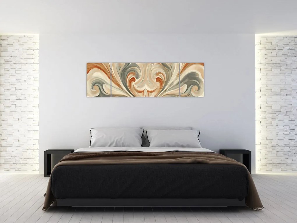 Obraz - Wiry w ziemistych barwach (170x50 cm)