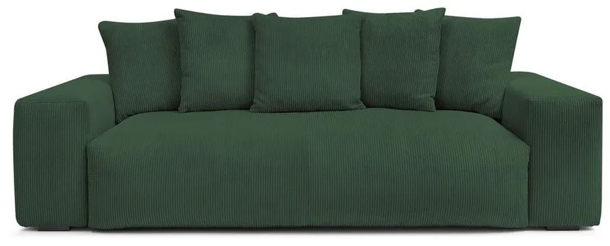 Zielona sztruksowa sofa 280 cm Voltaire – Bobochic Paris