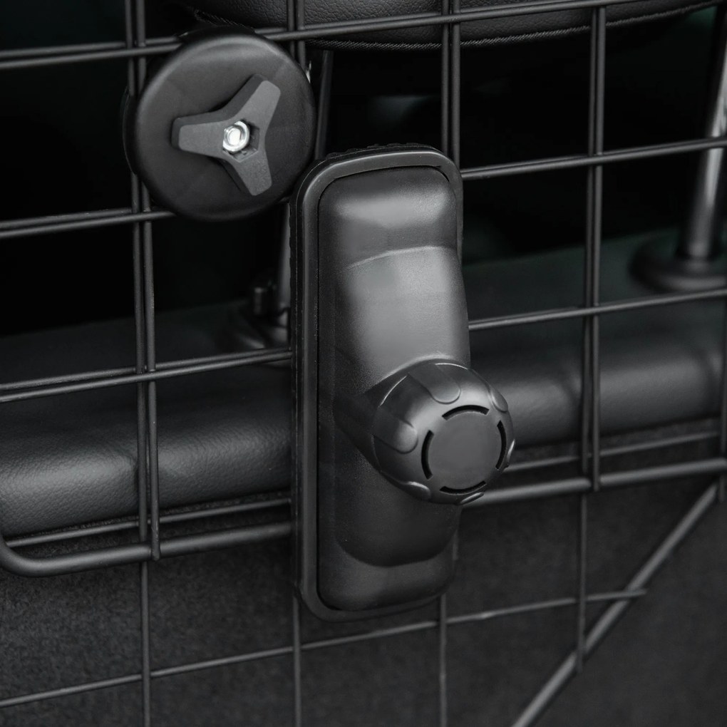 PawHut Bramka Bezpieczeństwa dla Psa Regulowana Osłona 90-120cm Wysoka 405cm Metalowa Czarna | Aosom PL