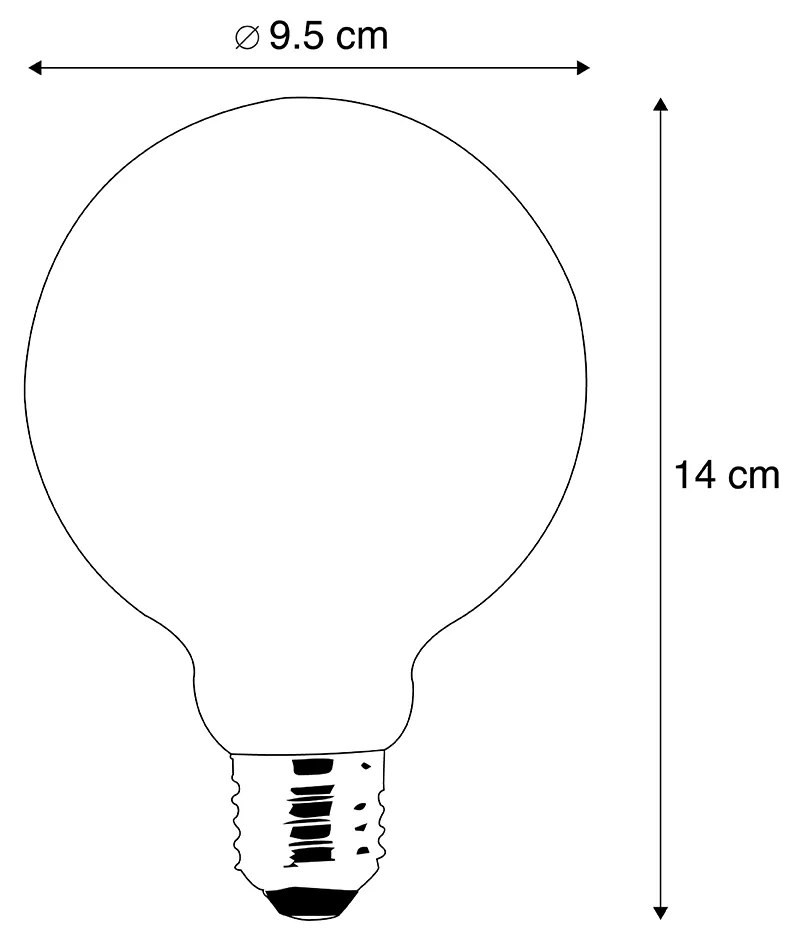 Zestaw 5 inteligentnych żarówek LED E27 G95 4,5W 470lm 2700-6500K