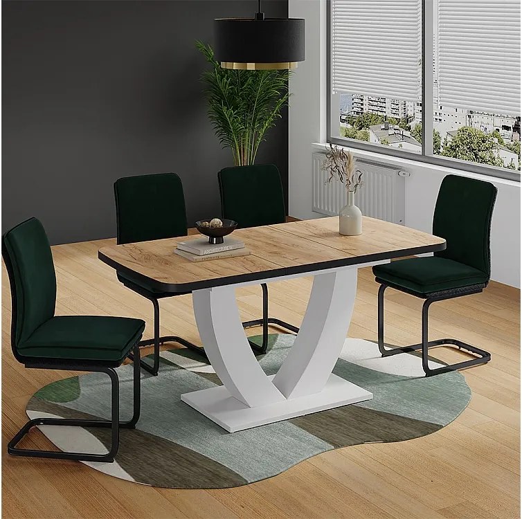 Stół jadalny gold power dąb/biały 120x80x77.4 fenaro