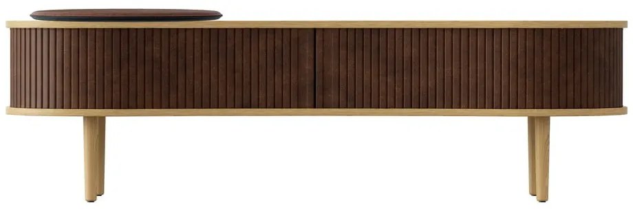 Brązowa szafka pod TV w dekorze dębu 140x40 cm Audacious – UMAGE
