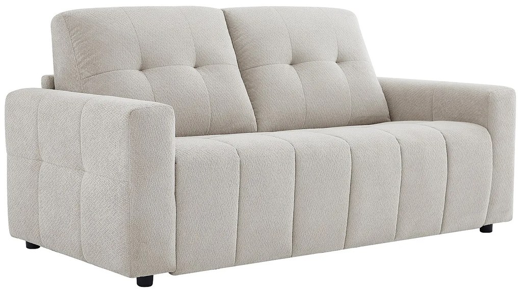 Kanapa 3-osobowa rozkładana z jasnoszarej tkaniny szenilowej ISISTIA