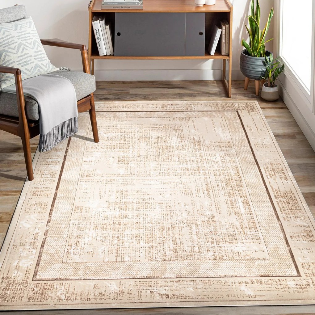Dywan vintage Beyond Ramka beżowy 240 cm x 330 cm