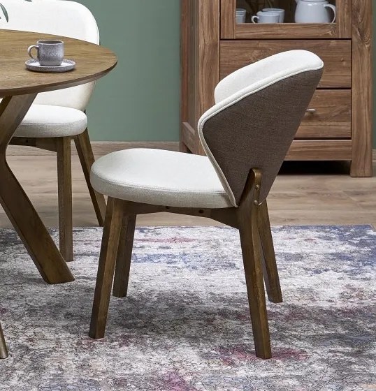 Krzesło do jadalni na orzechowych nogach K583 Halmar