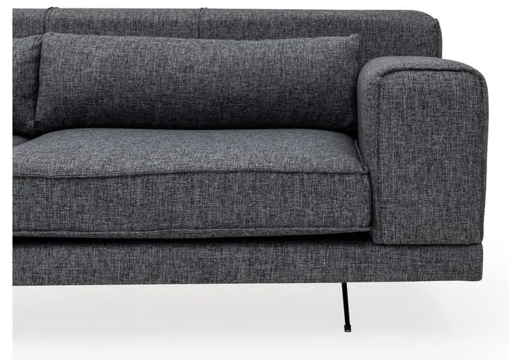 Ciemnoszara sofa narożna Artie Jivago, narożnik lewy