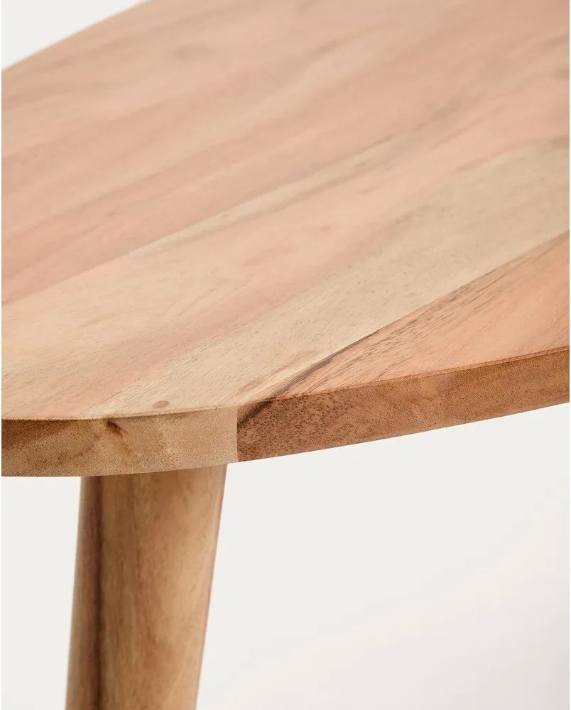 Stolik z litego drewna akacjowego w naturalnym kolorze 60x110,5 cm Duvani – Kave Home