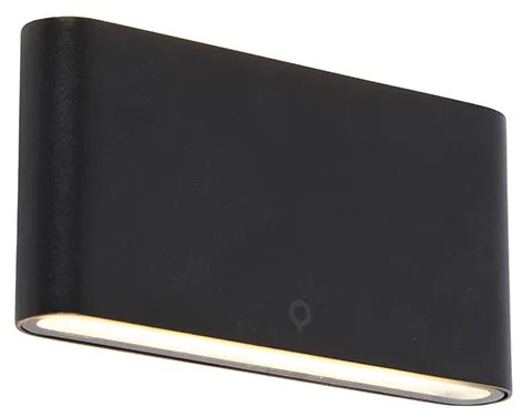 Zewnetrzna Nowoczesna lampa ścienna zewnętrzna czarna 17,5 cm z LED IP65 - Batt Nowoczesny Oswietlenie zewnetrzne