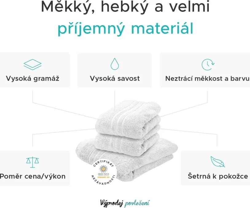 Ręcznik kąpielowy CLASSIC COLOR 70 x 140 cm zielony, 100% bawełna