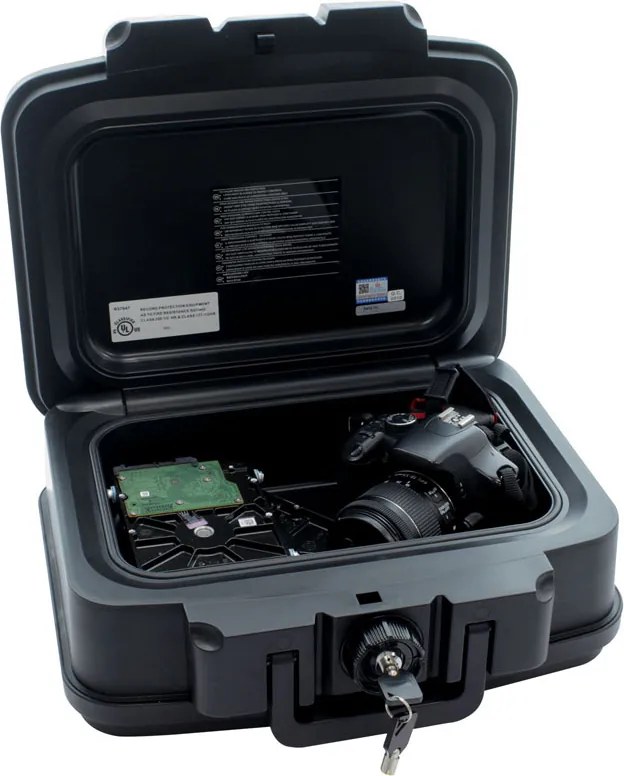 Ognioodporny box FIRE DATA 1, 165 x 382 x 324 mm, mechaniczny - na klucz