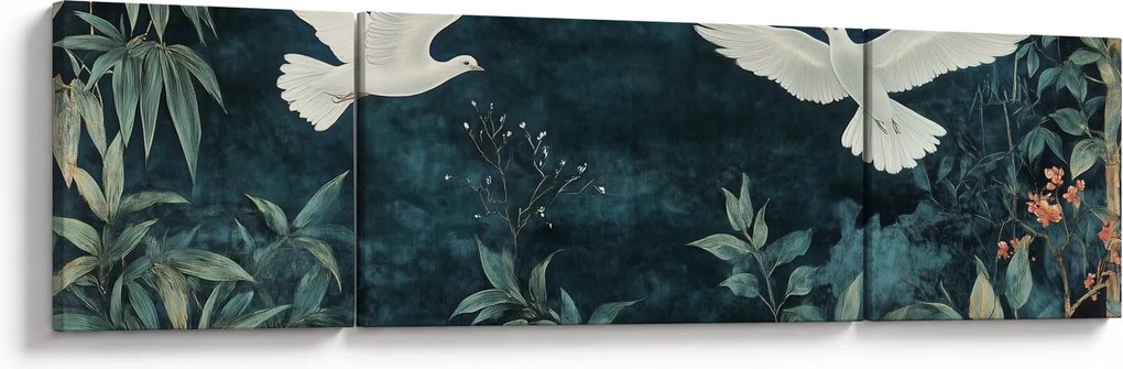 Obraz - Dwa gołębie (170x50 cm)