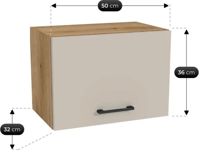 Zestaw Mebli Kuchennych MODERN 170 cm Dąb Evoke/Kaszmir Nowoczesny