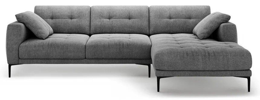 Szary narożnik (prawostronny/z szezlongiem) Bemy – Micadoni