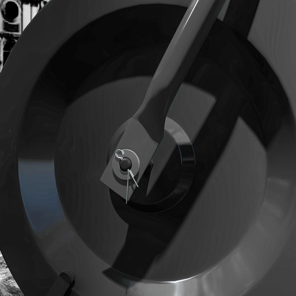 Rozsiewacz Kompostu Outsunny 75L 61x40 cm, Metalowy z T-Uchwytem, Siatkowy, Czarny