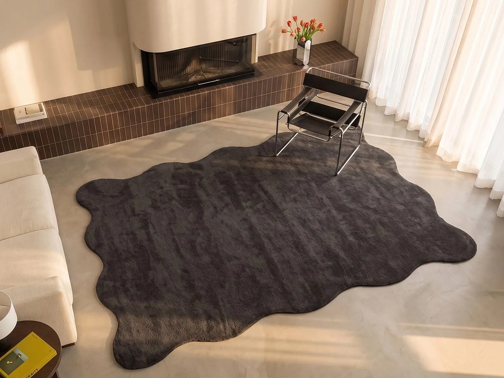 Dywan tuftowany 100% wełna - 200 x 290 cm - Antracytowy szary - 2100g/m² - MERONE