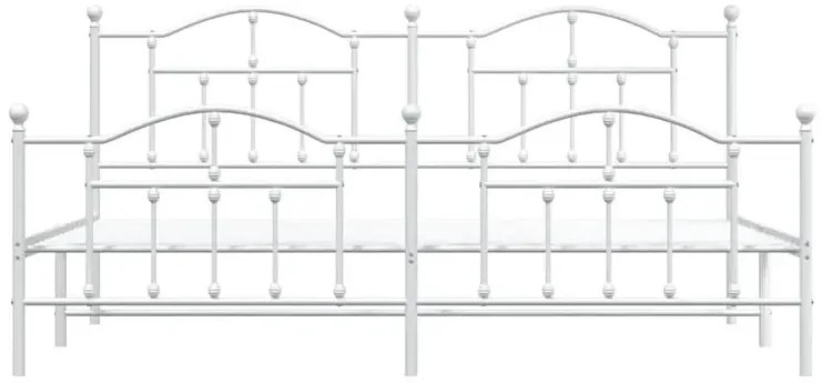 Białe metalowe łóżko industrialne 200x200 cm Lovres