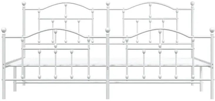 Białe metalowe łóżko industrialne 200x200 cm S6-F23