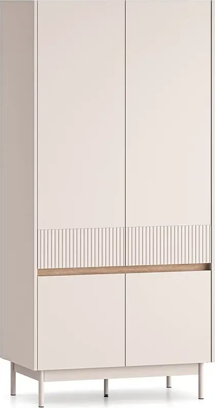 Szafa DUMI 01 4D kaszmirowa/dąb cremona ML MEBLE