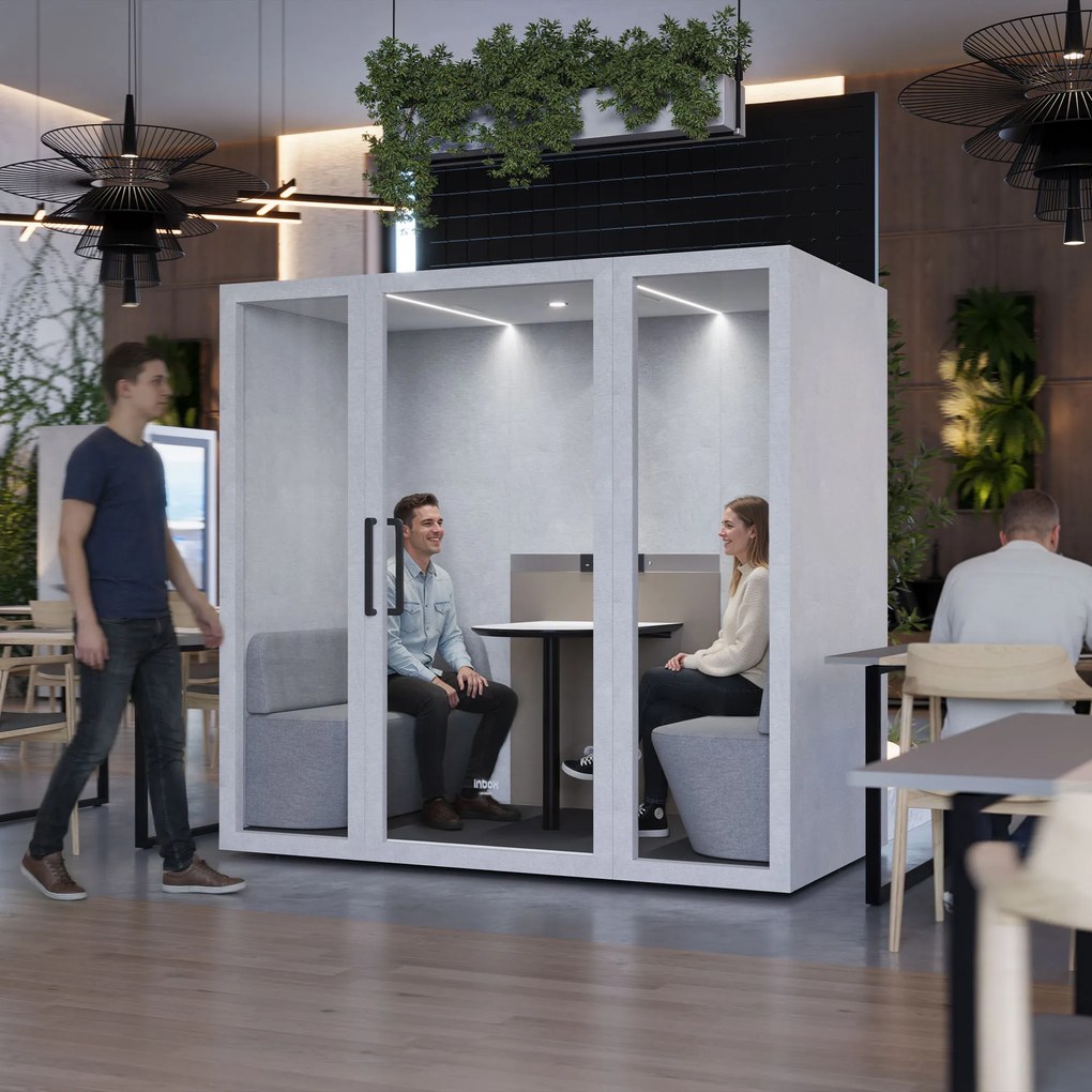 Budka akustyczna do biura INBOX 4-osobowa 2200 x 2200 x 1220 mm