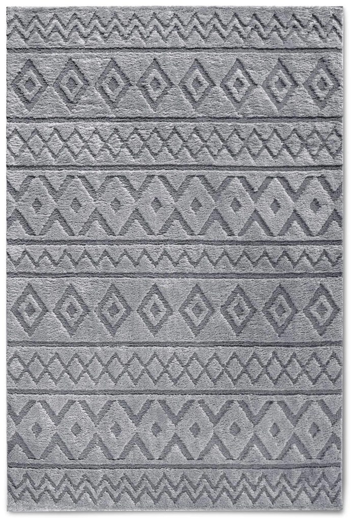 Dywan nowoczesny Gallery 3D Boho szary 200 cm x 280 cm