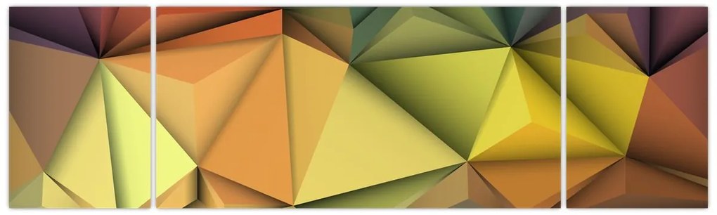 Obraz - Wielokątna abstrakcja 3D (170x50 cm)