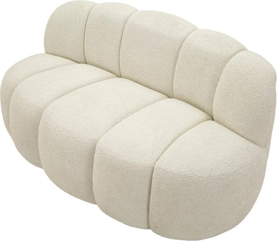 Biała sofa z materiału bouclé 145 cm Ball – Mauro Ferretti