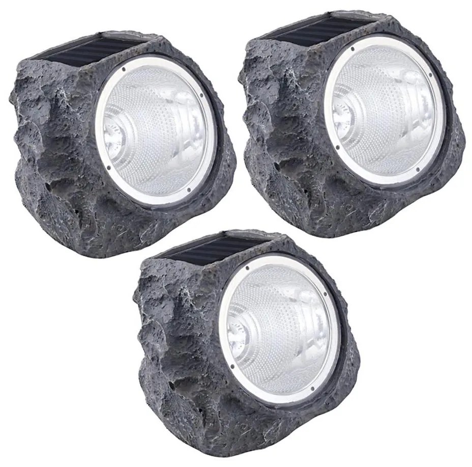 Eglo 48505 - Zestwa 3x Ogrodowa lampa solarna LED 3xLED/0,06W