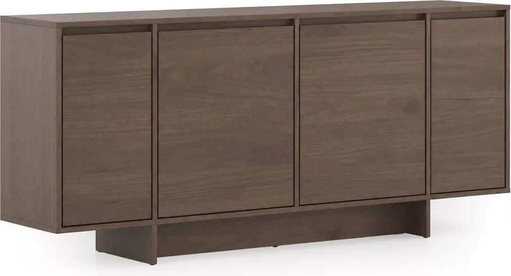 Komoda czterodrzwiowa Zolia 180 cm na cokole - orzech elegant